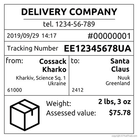 parcel to go tracking number.